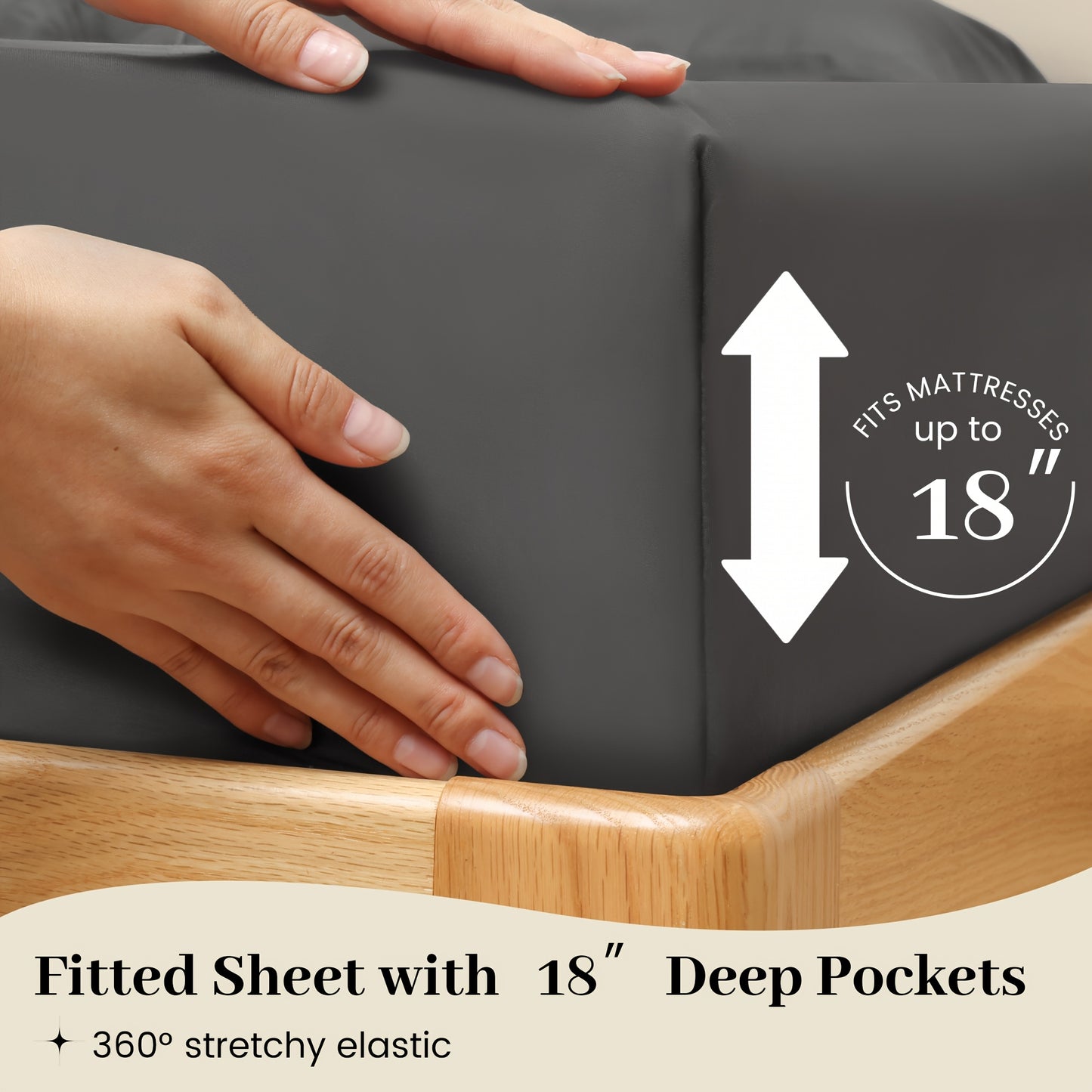 6pcs Luxury Cooling Bed Sheet Set, Soft Comfort Set, Queen Size Bedding Set, Breathable, Wrinkle Resistant,, Soft, with 18 Inch Deep Pockets, Bedroom, Guest Room, Hotel Bedding Set (1* Flat Sheet + 1* Fitted Sheet + 4* Pillow