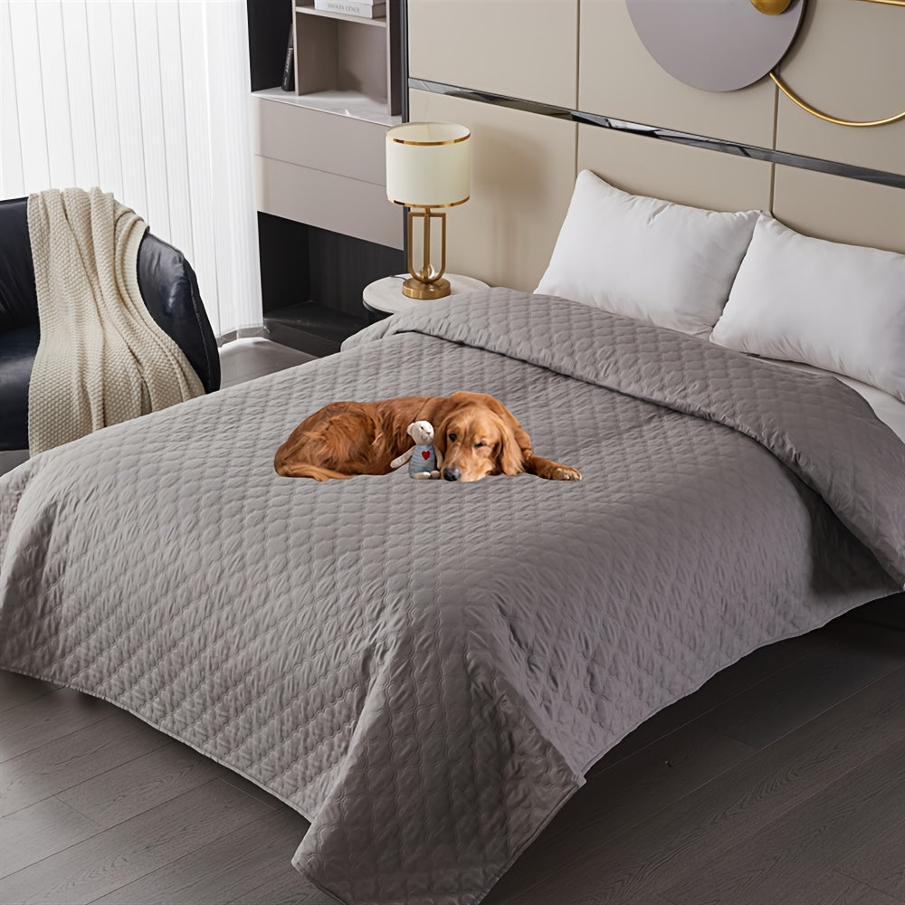 Large Size Waterproof Pet Bed Sheet - Stain-Resistant, Non-Slip, Washable, and Stylish Flower Pressing Design - Perfect for Pet Owners and Animal Lovers