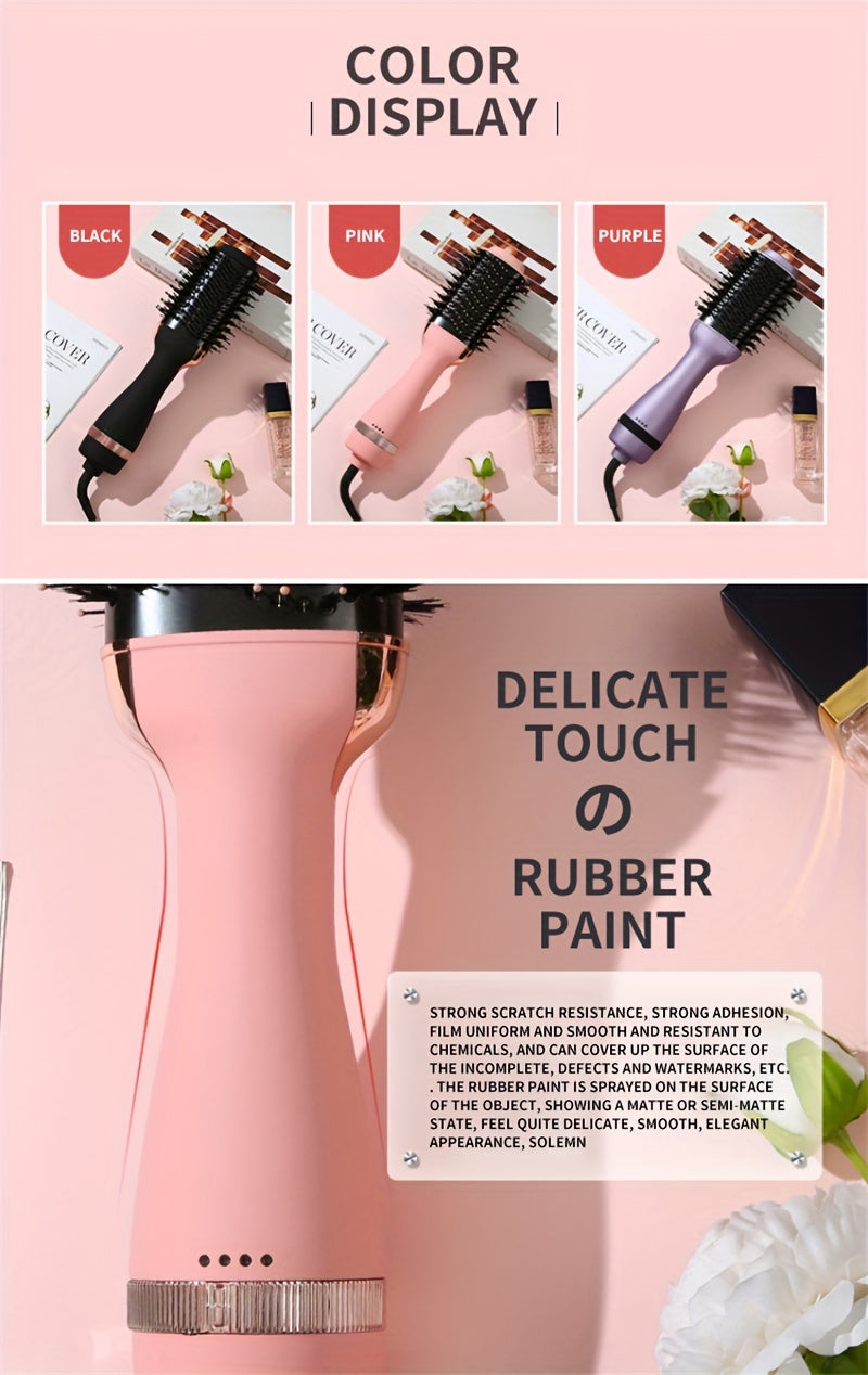 Multifunctional Hot Air Comb Three-in-One Hair Comb Curler Dry and Wet Use Without Damaging Hair Quality