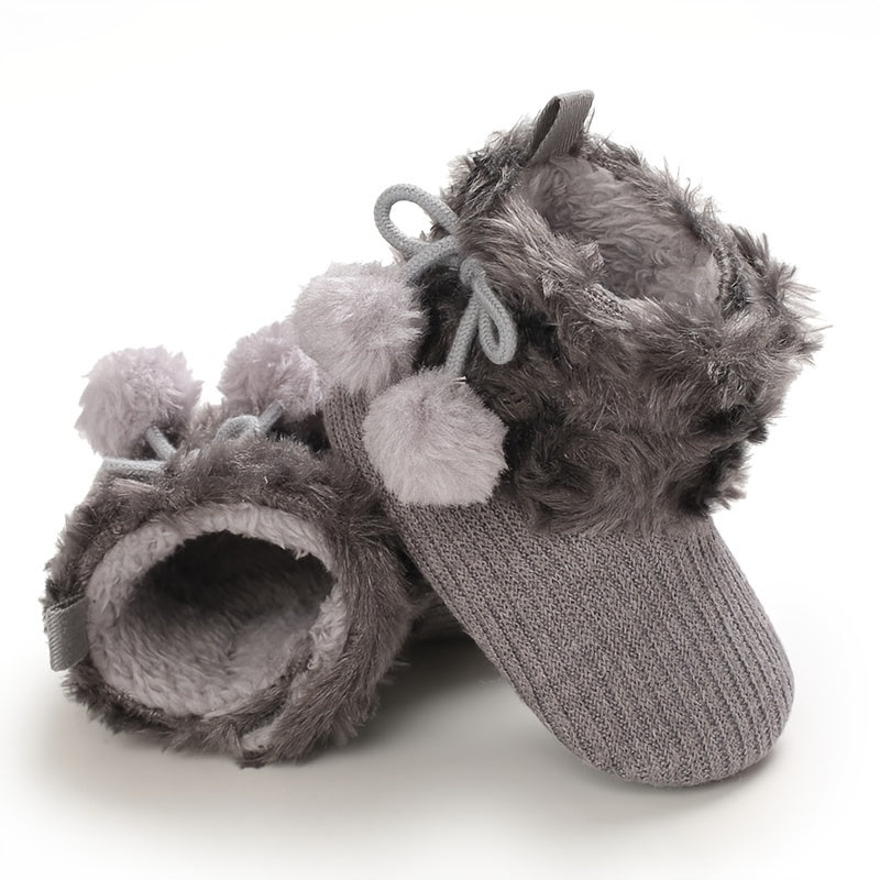 Toddler Baby Girl's Boots Plus High Top Slippers Indoor Shoes For Winter