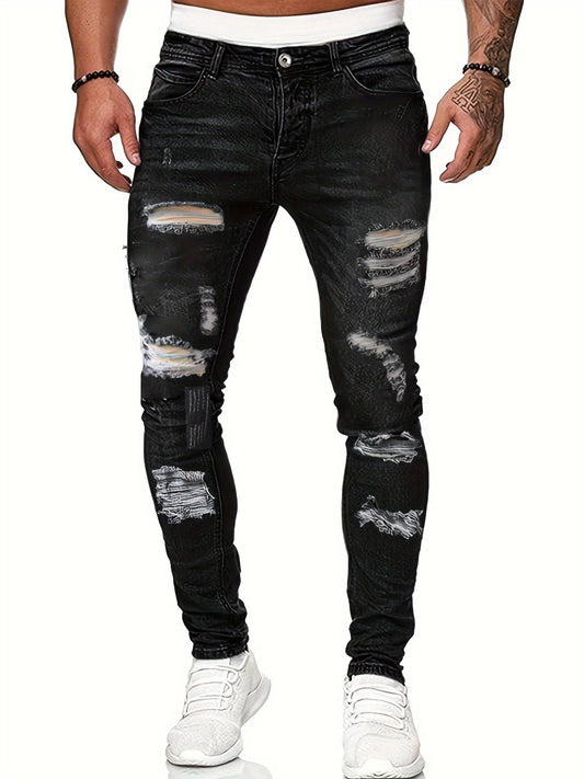 Men's Skinny Ripped Jeans Stretch Jeans For Men Comfort Flex Fashion Pants