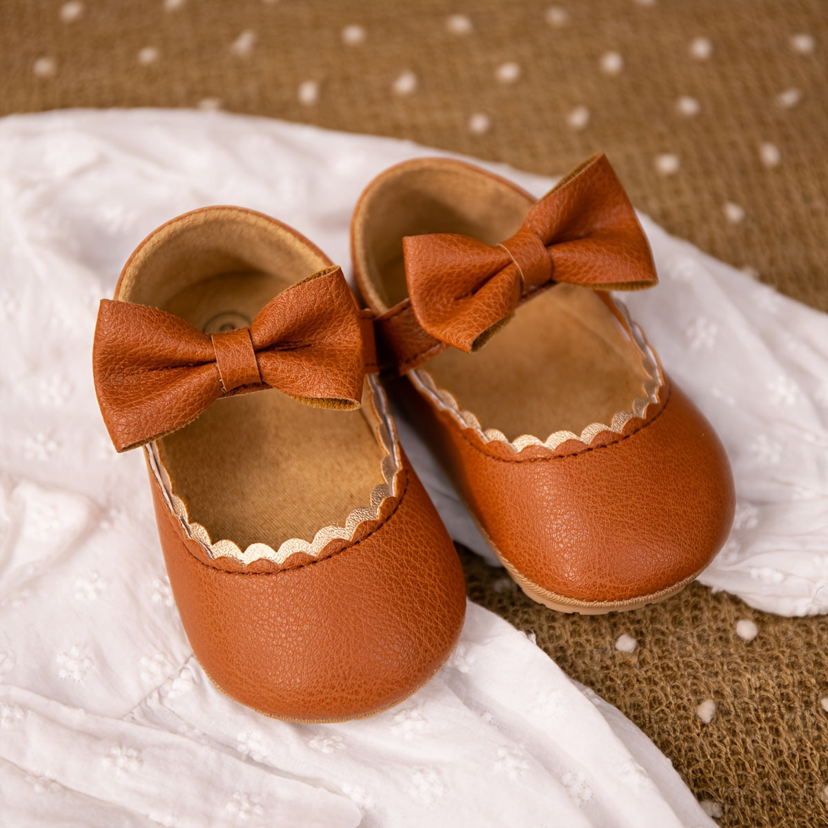 Infant Baby Girls Mary Jane Flats, Soft Sole Princess Dress Shoes Crib Shoes First Walker Shoes