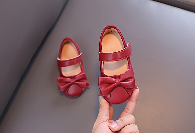 [Mary Jane | Soft] Soft Non-slip Mary Jane Flats | Girls Shoes Princess Shoes with Bow Decor