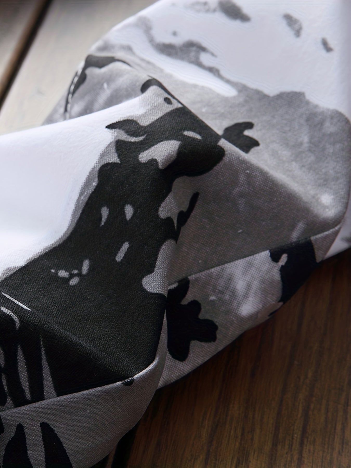 Slim Fit Creative Pattern Print Denim Jeans for Men, Stylish Leisure Pants for All Seasons