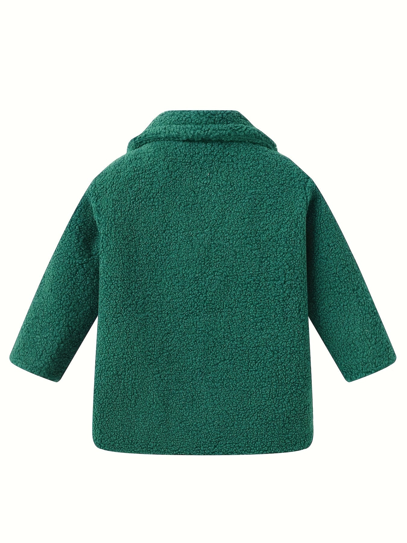 Girls' Cozy Fleece Jacket - Two-Tone Color Block with Plush Lining, Long Sleeves & Button Front, Casual Korean Style Winter Outerwear for Youngsters, Youngsters'S Winter Jacket | Buttonup Front Jacket | Plush Lining Jacket