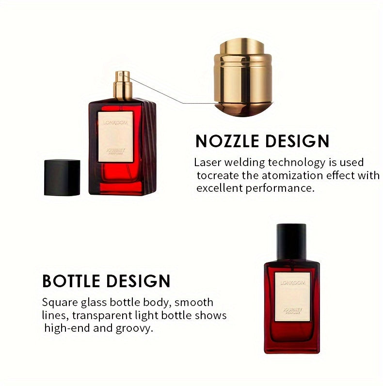 3.4oz Long-Lasting Eau De Parfum Spray Perfume for Women - Oriental Floral Notes, Perfect for Business, Office, Daily, Travel, and Gift-Giving (LONKOOM JOURNEY)