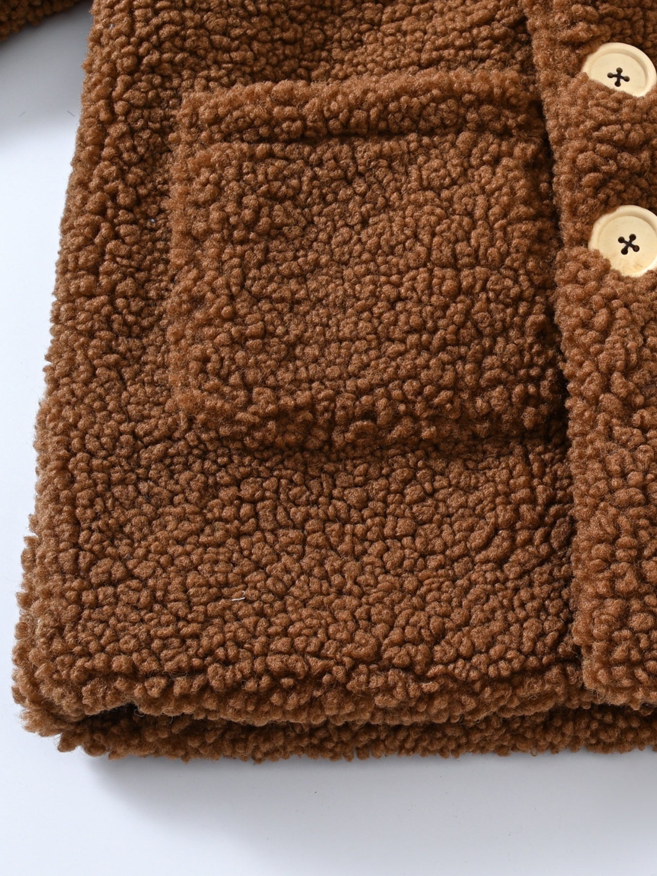 Girls' Cozy Fleece Jacket - Two-Tone Color Block with Plush Lining, Long Sleeves & Button Front, Casual Korean Style Winter Outerwear for Youngsters, Youngsters'S Winter Jacket | Buttonup Front Jacket | Plush Lining Jacket