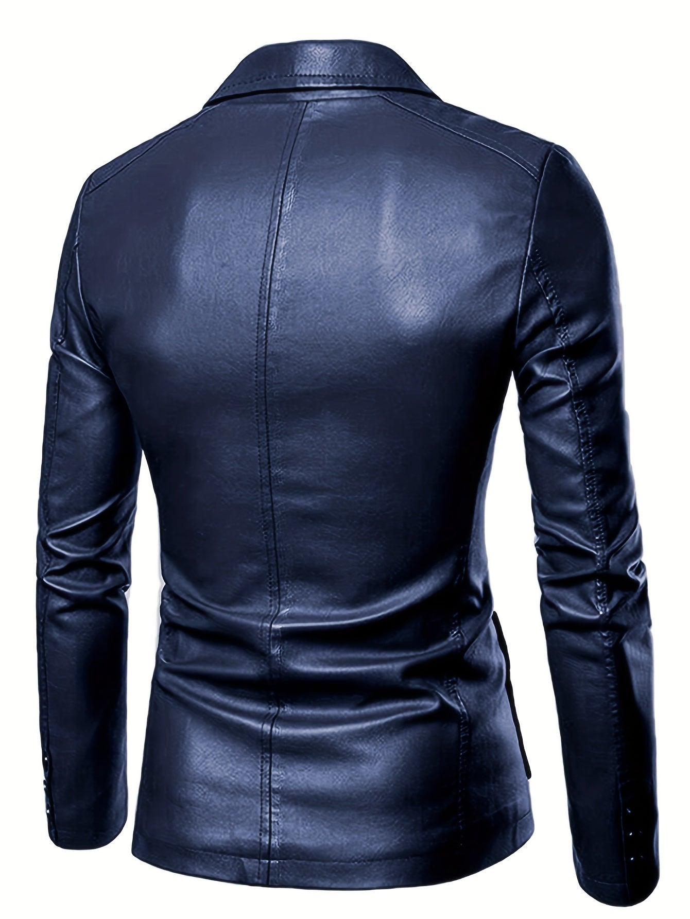 Men's PU Leather Jacket Casual Suit For Autumn And Winter, Old Money Style