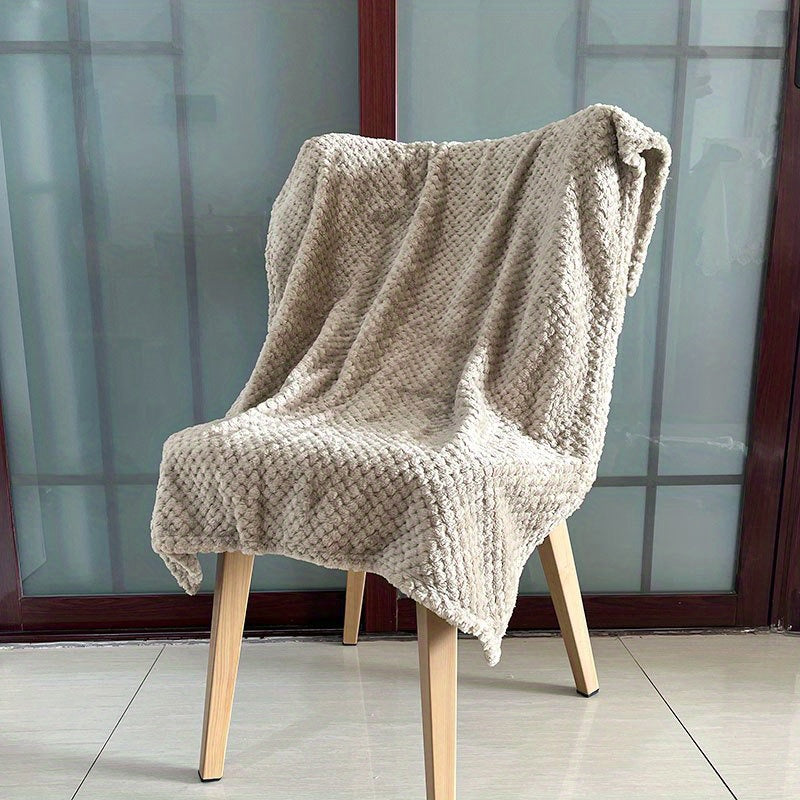 Baby Thickened Flannel Blanket, Plain Color Pineapple Plaid Flannel, Small Size Blanket, Soft Kids Couch Throw Blanket, Baby Swaddle Blanket, For All Season Christmas, Halloween, Thanksgiving Day Gift