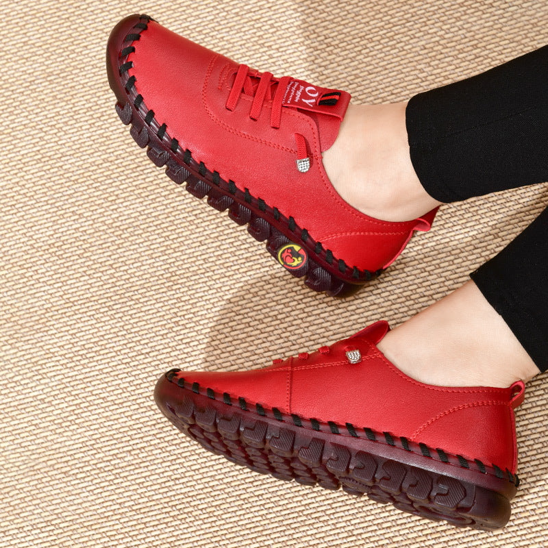 Comfortable Chic - Women's Oxfords - Handmade, Breathable, Lightweight, Non Slip, Lace Up, Slip On, Soft Insoles, Easy Walking Shoes for Everyday Wear