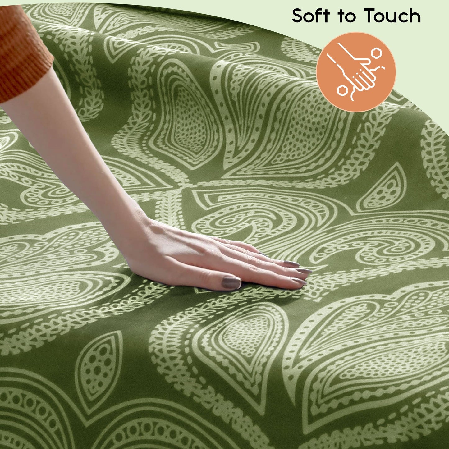 Lux Decor 6 Pieces Paisley Bed Sheet, Breathable Hotel Style Sheets, Microfiber Sheets Deep Pockets, Easy-Fit, Soft & Wrinkle Free Oeko-Tex Cooling Bed Sheets