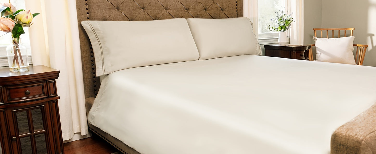 ClevaHome 6pcs Sheet Set Deep Pocket- Ultra Soft Machine Washable Luxury Bed Sheet Set - Shrinkage & Fade Resistant Embroidered Bedding Sheet, Christmas Bedding Supplies Replacement (4PCS for TWIN Size Sheet)