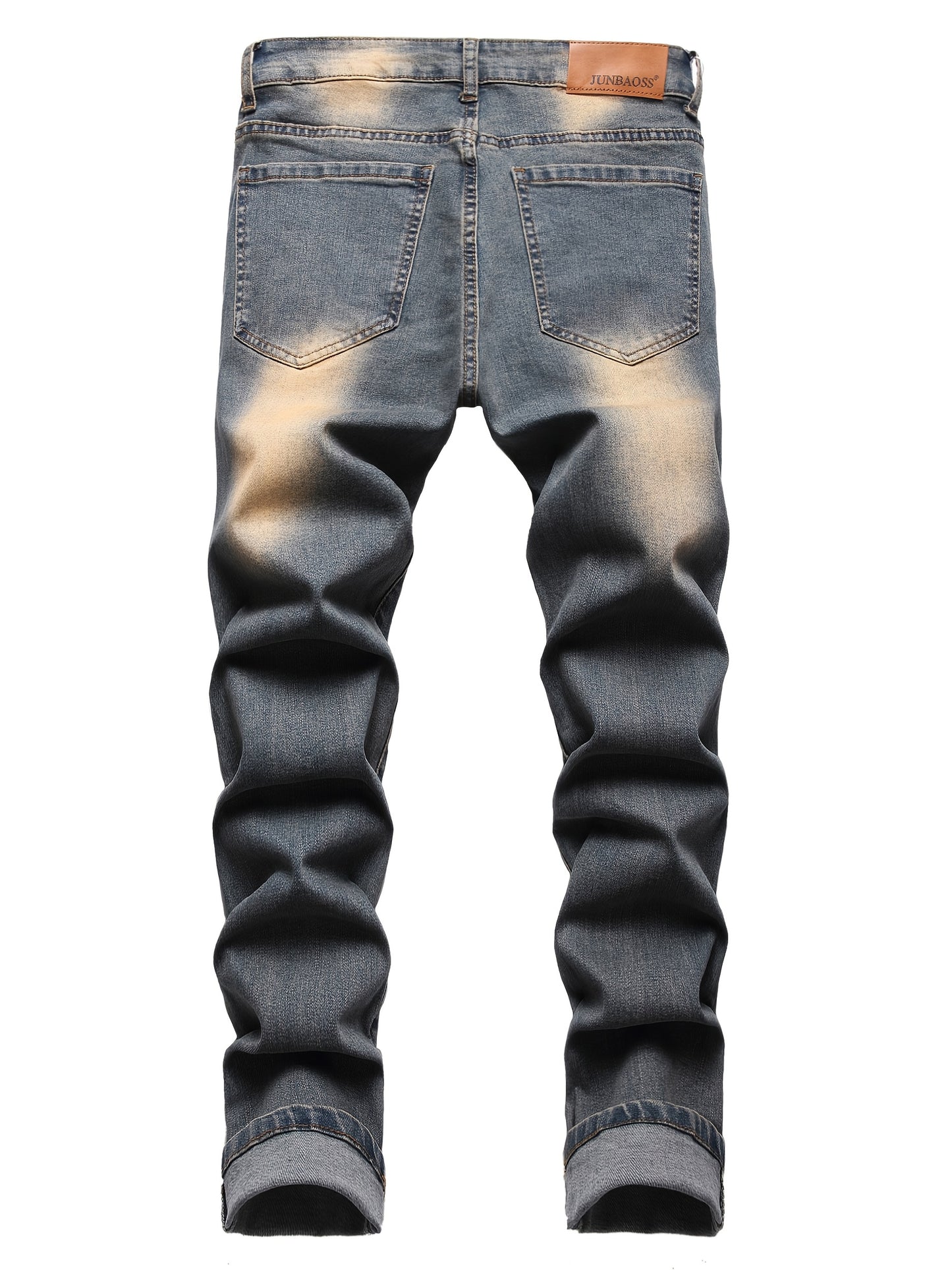 Men'S Slim Fit Stretch Jeans Ripped Skinny Jeans For Men, Distressed Straight Leg Fashion Comfort Flex Waist Pants, Pants For Men, Pantalones Para Hombr, Mens Sweatpants