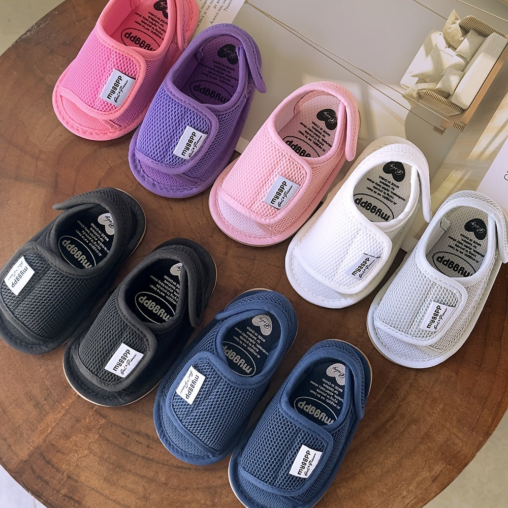 Baby Girls Boys Mesh Breathable Sandals New Soft Crib Shoes First Walker Shoes Beach Shoes For Newborn Infant, Spring And Summer