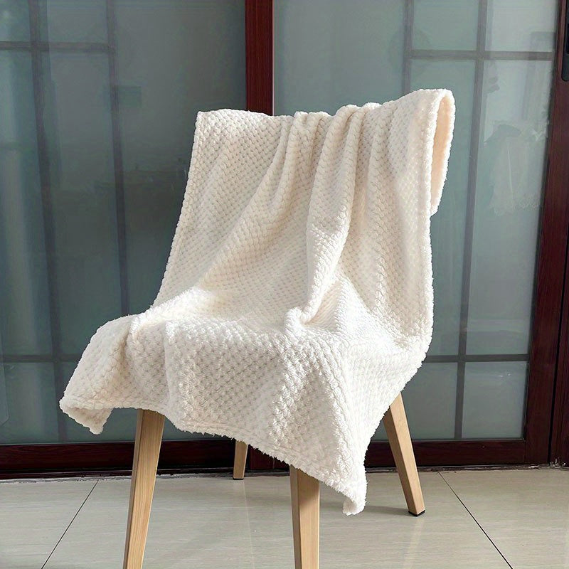 Baby Thickened Flannel Blanket, Plain Color Pineapple Plaid Flannel, Small Size Blanket, Soft Kids Couch Throw Blanket, Baby Swaddle Blanket, For All Season Christmas, Halloween, Thanksgiving Day Gift