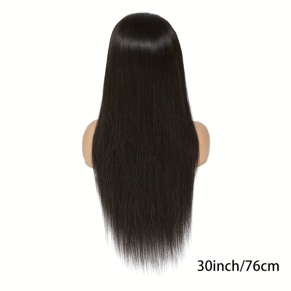 Straight Lace Closure Wig Human Hair Wigs For Women Glueless Wigs Ready To Wear Human Hair Wig 5x5 Transparent Lace Pre Cut Pre Plucked 34 Inch 180%
