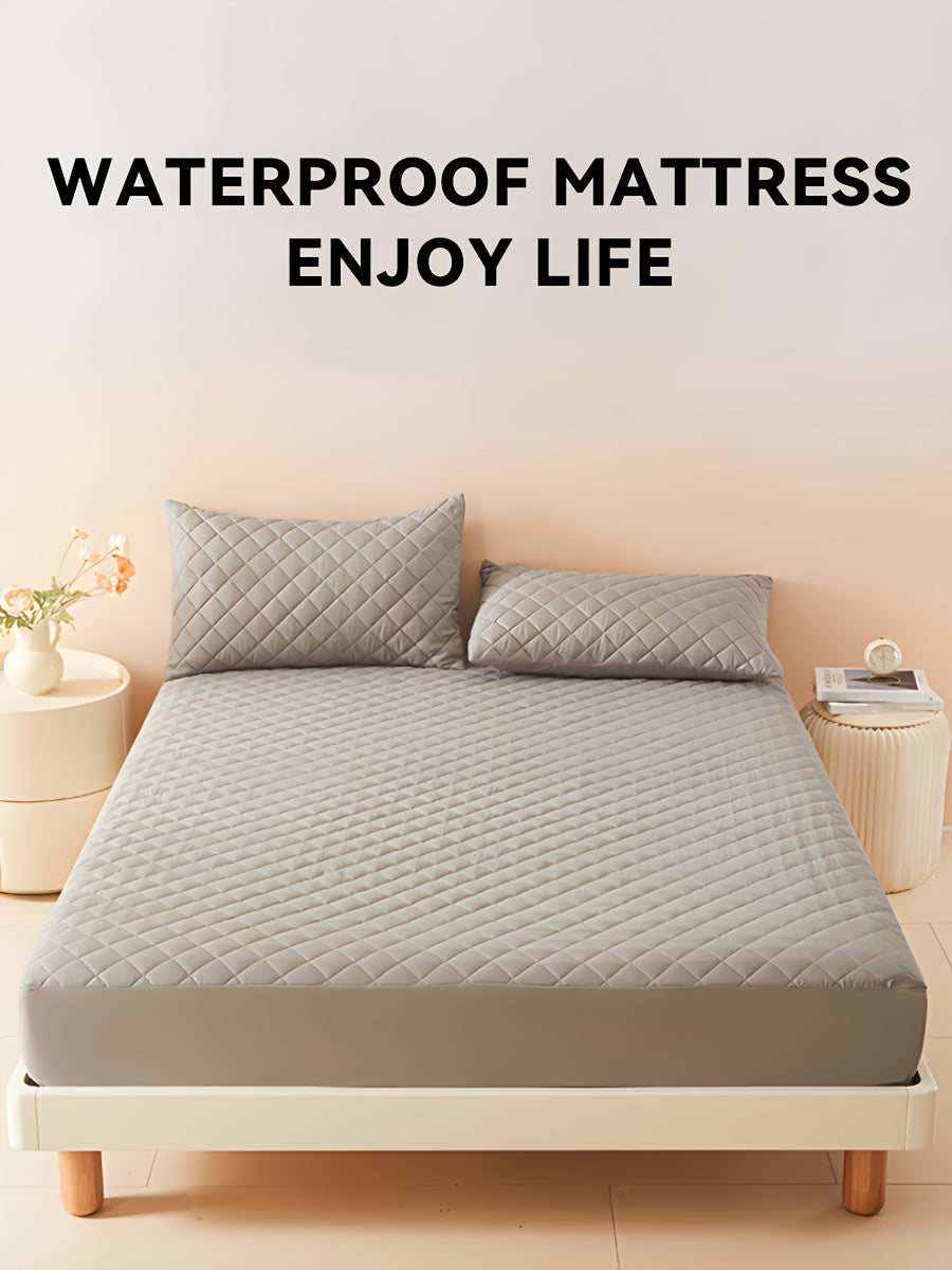 Layered Waterproof Mattress Protective Cover, (excluding Pillowcase)Soft And Comfortable Bedding Mattress Cover, Breathable Bed Sheet Mattress Protective Waterproof, Thickened Bed Cover Suitable for Bedrooms, Guest Rooms, Sin