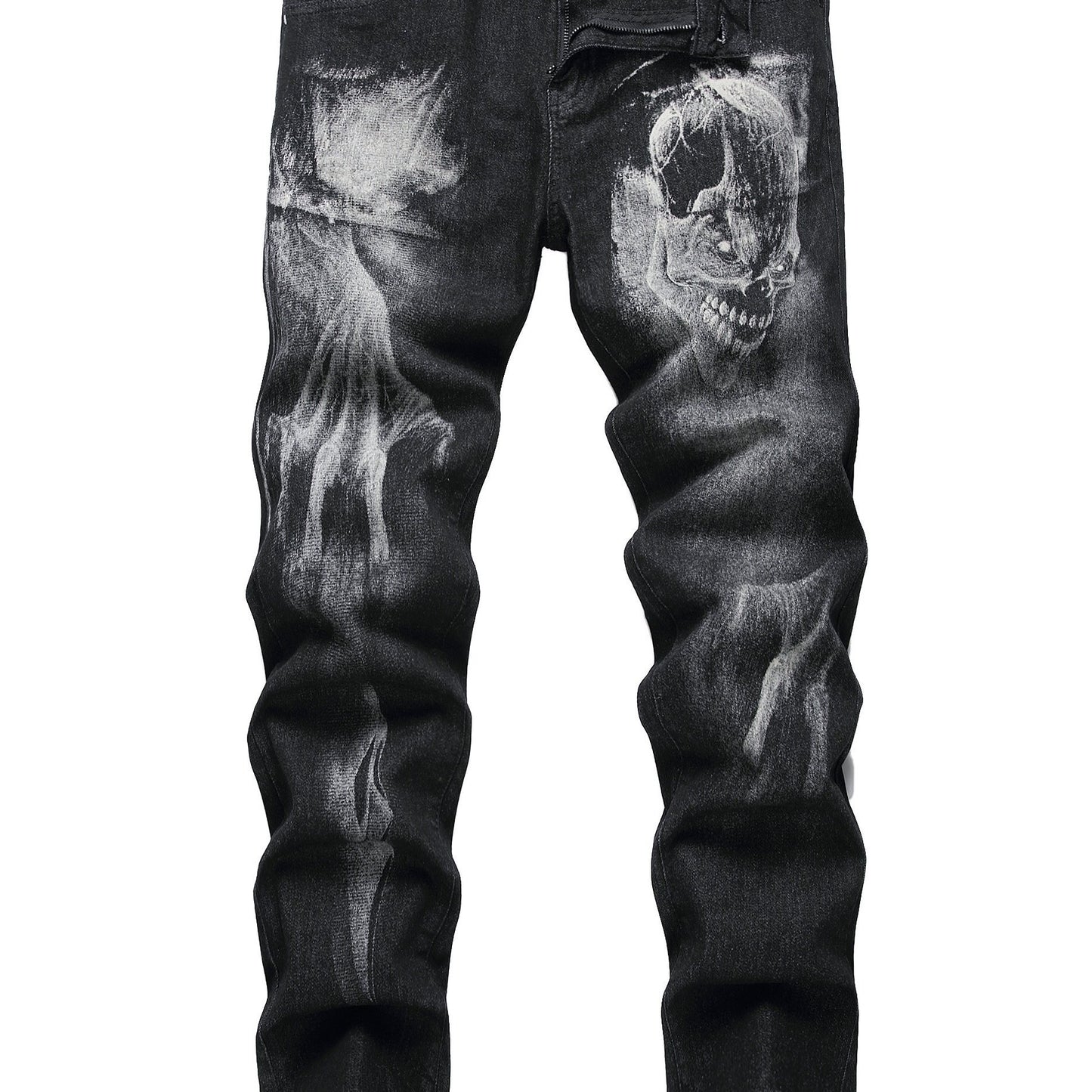 Mens Printed Jeans - Premium Jeans for Men Slim Fit - Skinny Stretch Denim Printed Pants for Men